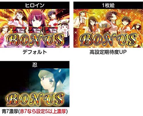化物語 ボーナス確定画面（参考）