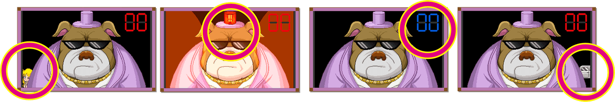 ST終了画面の特殊キャラ示唆例
