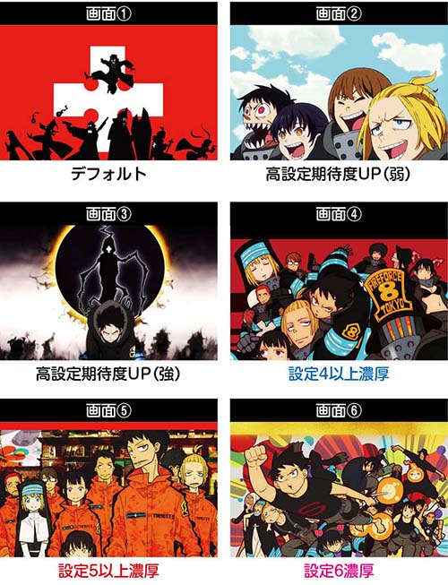 炎炎ノ消防隊2 ボーナス終了画面（パターン別）