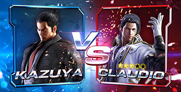 拳奪バトル 対戦カード（カズヤ vs クラウディオ）