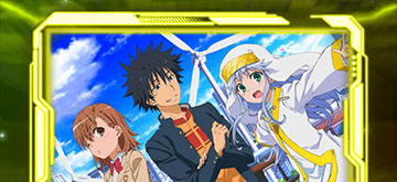 とある魔術の禁書目録2 加算・CZ終了画面の1枚絵：当麻＋美琴＋インデックス(黄)