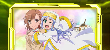 とある魔術の禁書目録2 加算・CZ終了画面の1枚絵：美琴＋インデックス(黄)
