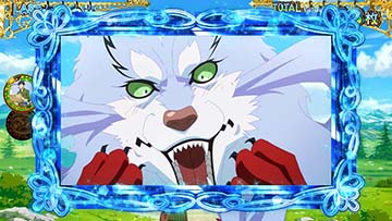 スマスロ とんでもスキルで異世界放浪メシ エンディング中のイラスト:青枠:フェル → 偶数示唆